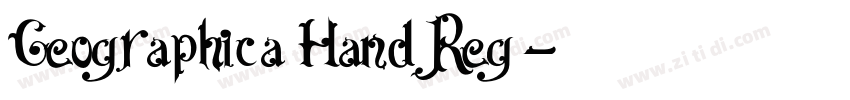 Geographica Hand Reg字体转换